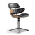 Chaise Athene pivotante en cuir Naver Selection noir avec accoudoirs - 37+ Design