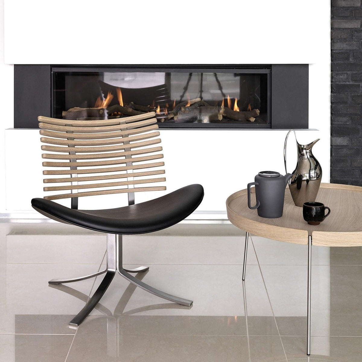 Fauteuil lounge Gepard - Cuir Aniline Cognac - 37+ Design