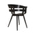 Chaise Wick - Assise noir, pieds en bois noir - 37+ Design