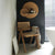 Étagère murale Alba Herringbone en bois - finition noyer et gris laqué - 37+ Design
