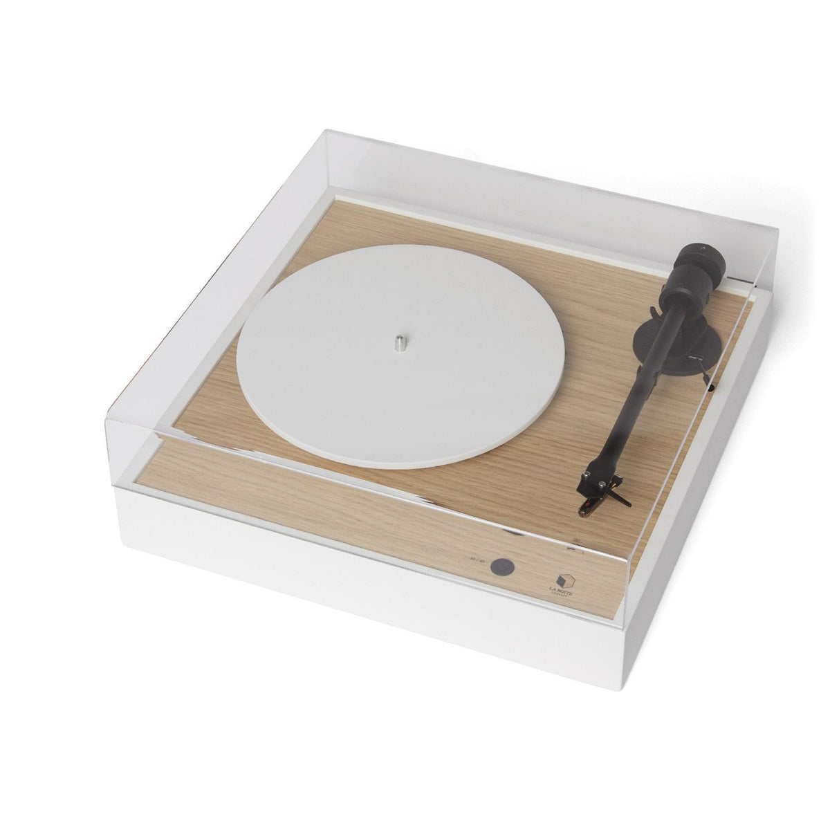 Platine vinyle 33/45 tours - Finition blanc mat et chêne - 37+ Design