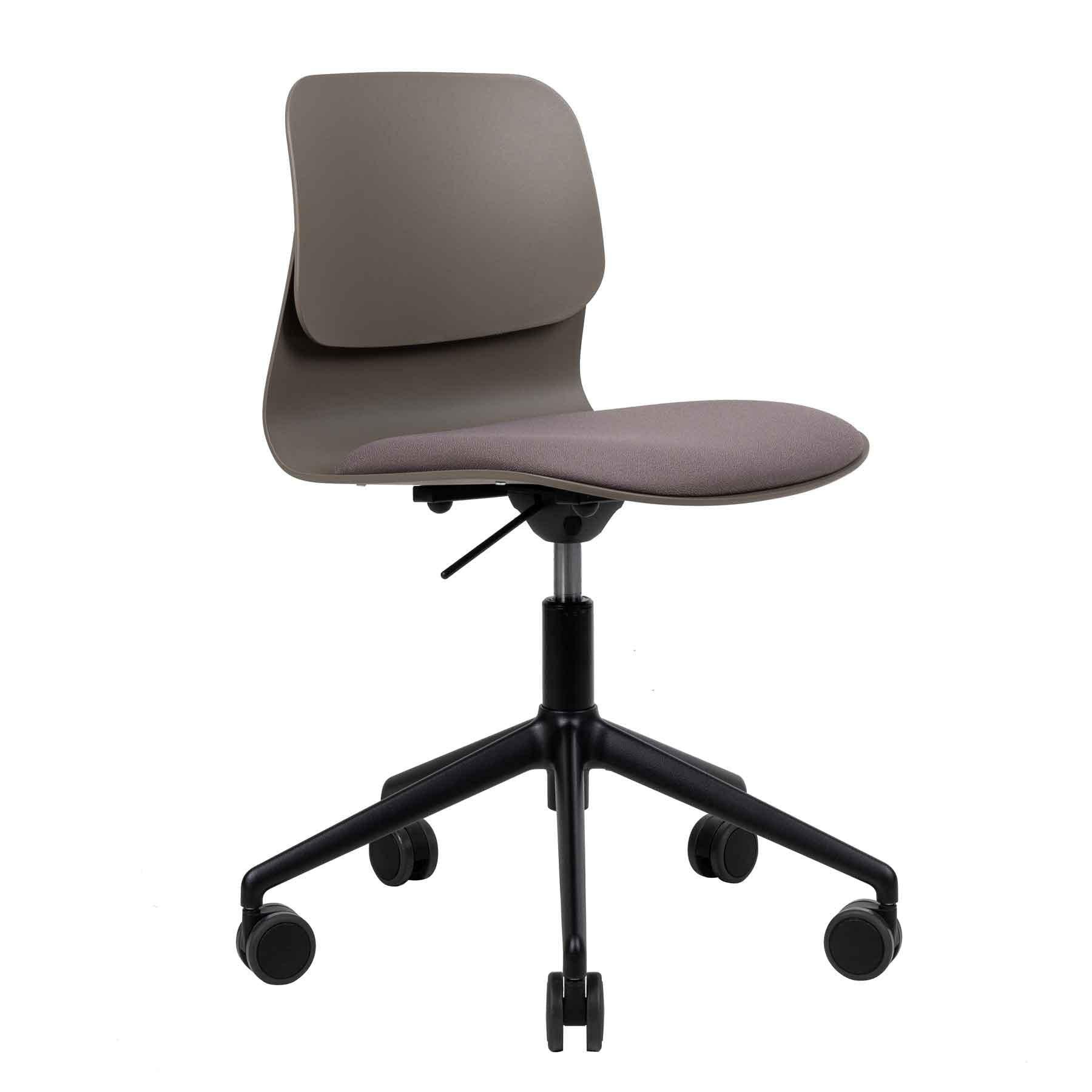 Chaise de bureau design blanche en simili cuir et aluminium chromé avec  accoudoirs Waytex MAJORIS