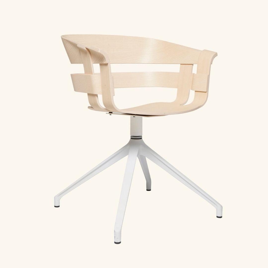 Chaise Wick - Assise en chêne, base pivotante - 37+ Design